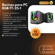Bocinas para PC RGB FT-25-1 - Img 55628413