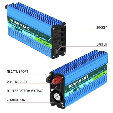 Convertidor de corriente, inversor de corriente 1600w y  2200w onda pura. Nuevo - Img 99273551