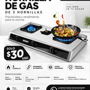 COCINA DE GAS DE 3 HORNILLAS - Img 57875459