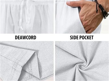 Pantalones amplios y frescos en algodón y lino / pares de medias - Img 66891887