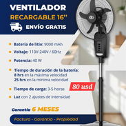 Ventilador Recargable 16" - Img 58319365