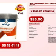 PINTURA IMPERMEABILIZANTE TERRAZA MACY 15 LTS VPT-0220 - Img 56216280