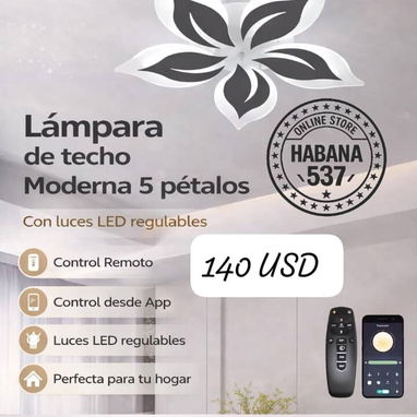 Lámpara de techo mdel led sencilla 5 pétalos - Img 123072836