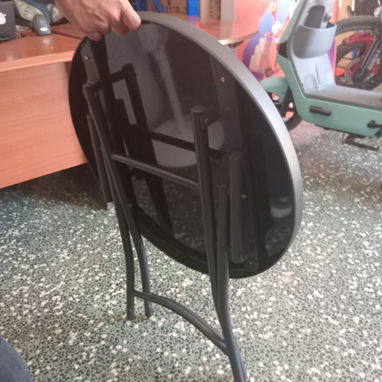 🔰 MESA 🔰 PLEGABLE REDONDA COLOR NEGRO. MENSAJERÍA CON FACTURA. TL 54833699 - 5/5