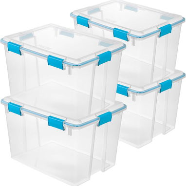Cajas Sterilite 80 Qt (76 Litros) con Goma Sellada. Transparente, hermetica - 2/4