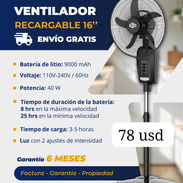 Ventilador recargable de 16" EKO garantía 6 meses damos factura - Img 55967012