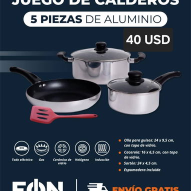 Juego de calderos acero inoxidable para todo tipo de cocina - Img 125136064