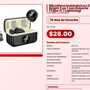 Micrófono Inalámbrico L22 Bright 2 en 1 con Estuche (Type-C / Lightning) . - Img 57565587