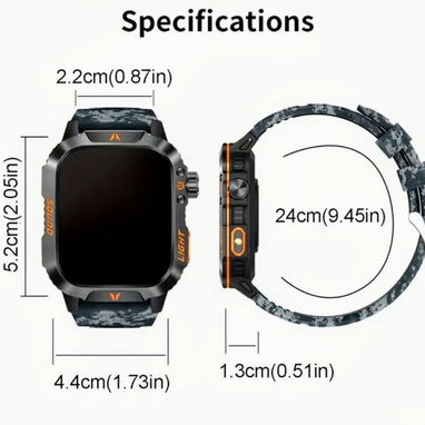Smartwatch o Reloj Inteligente de Hombre con Linterna y múltiples funciones, Modelo HT26. Nuevos en caja. - 8/8