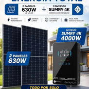 *COMBO DE ENERGÍA* ⚡️  Inversor SUMRY 4000w / 24VDC  2 paneles JA SOLAR 630w  Todo por *1200 USD💵* - Img 56903253