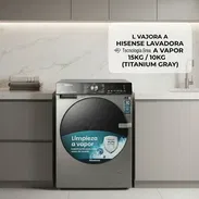 Lavadora y Secadora al Vapor Hisense 15KG de carga frontal en elegante color gris titanio $720 | Envío, Factura y Garan - Img 57913092