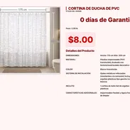 Cortina de ducha de PVC con sistema de ojales de metal de larga vida pro VPT#-0106 - Img 55251322