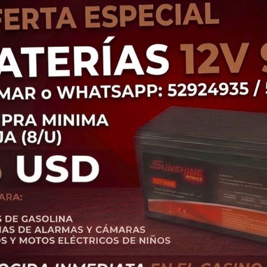 Baterias 12V/9A para UPS, Sistemas de alarmas, Motos de combustion, etc... - Img 121002243