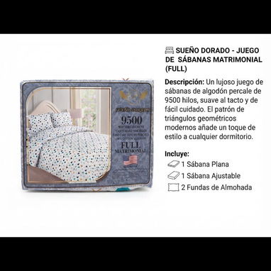 SET DE SÁBANAS Y FUNDAS DE ALGODÓN - Img 125778161