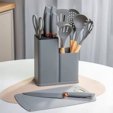 🚨Set De Cocina 🚨19 piezas 💰Precio : 23 USD 🚨 Material: Madera Y Silicona. F - Img 124844535