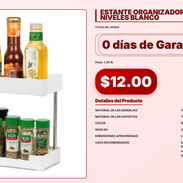 ESTANTE ORGANIZADOR MULTIFUNCIONAL DE 2 NIVELES BLANCO VPT#-0113 - Img 56315433