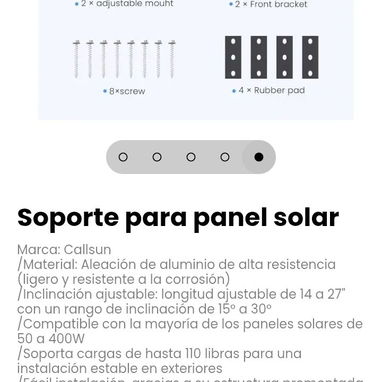Soporte para panel solar. Marca: Callsun - 5/5