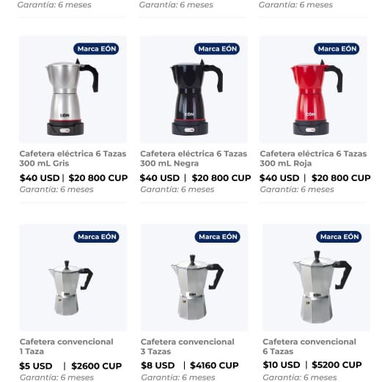Cafeteras eléctricas 3 y 6 tazas - Img 116252463