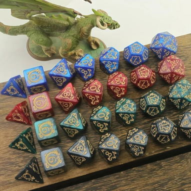 Set dados D&D Dungeons and Dragons dados para rol de mesa - Img 114628226