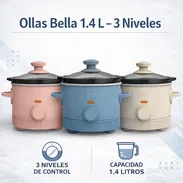 Olla de cocción lenta Bella de 1.4 litros con control manual de 3 niveles, recipiente de cerámica antiadherente - Img 55694550