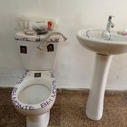 Juego de baño Nuevo completo, Lavamanos con pedestal. 130 Dólares - Img 57460849