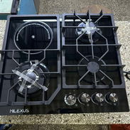 Cocina Empotrada Milexus 4 hornillas (3 gas+1 Infrarojo 1200 w) Negro vidrio templado Precio $250 USD transporte Gratis - Img 53973391
