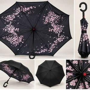 Sombrilla Inversa con Estampados Mango en C – 8 Varillas 💰17 USD  ¡Protégete de la lluvia con comodidad y estilo - 2/2