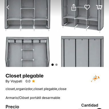 ARMARIO PLEGABLE/ CLOSET PLEGABLE $180 USD - 2/2