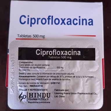 ⚕️- Ciprofloxacina 500 mg, 1 Tira de 10 Tableta -⚕️ - Img 100975962