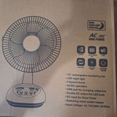 Ventiladores de mesa recargables con panel solar y cargador de corriente - Img 122028180