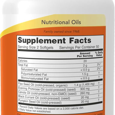Omega 3-6-9 1000mg (NOW Foods · 100 cápsulas blandas) - 4/5