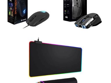 Mouse gaming profesionales nuevos en caja, mousepad RGB XXL nuevo...50004635 - Img main-image-45636651