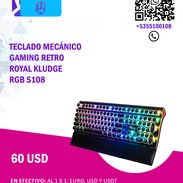 TECLADO MECÁNICO GAMING ROYAL KLUDGE RGB S108 | RETRO | NUEVO - Img 53683626