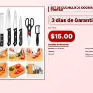 SET DE CUCHILLO DE COCINA CON TABLA DE CORTAR . - Img 56933634