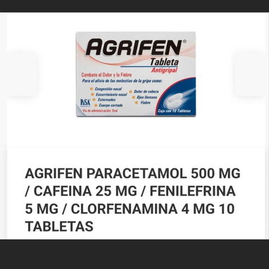 Medicamentos contra gripe: ampamil, agrifen, mentol - Img 117149593
