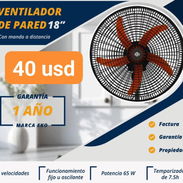 Ventilador de pared 18 pulgadas un año de garantía - Img 52796423