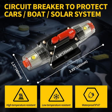 Breaker de Circuito de Reinicio Manual de 1P 30 Amperios DC 12-48V - Img 117572673