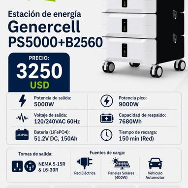 Estaciones de energía ECOFLOW, GENERCELL y Paneles - Img 122201786