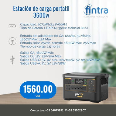 ESTACIONES DE CARGA PORTÁTILES PECRON 1800W y 3600W 🚨 ¡Carga Rápida en 1 Hora! (La Habana) - Img 123605596