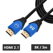 Cable Unno Tekno HDMI 2.1 10FT 8K 60Hz Dynamic HDR 48Gbps Conectores Gold-Plated eARC Video y Audio Premium 18$ - Img 57945874