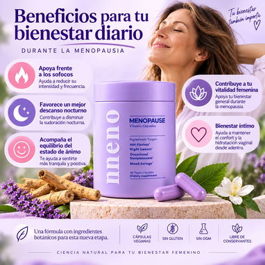 Nneno suplemento vegano Menopausia ashwagandha - 3/4