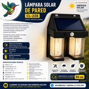 LÁMPARA SOLAR CON SENSOR DE MOVIMIENTO - Img 56064672