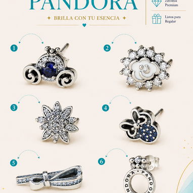Aretes y Argollas Pandora plata s925 - Img 124167939