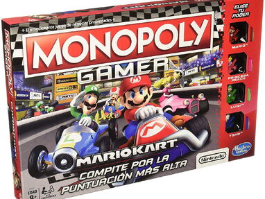 Monopoly Hasbro Gaming para fanaticos de Mario - Monopoly Gamer Mario Kart con Mario,Peach,Luigi y Toad, Nuevo en Caja - Img 32800231