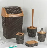 Kit organizador para baño con cesto tejido - Img 50126187