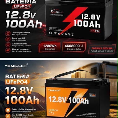 🔋 Baterías LiFePO4 - 3/4
