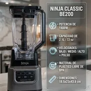 BATIDORA-LICUADORA NINJA CLASSIC BE200 (1400W) A SOLO $240! 🚚 TRANSPORTE, FACTURA Y GARANTÍA INCLUIDA - Img 58484704