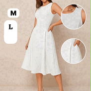 Vestido blanco elegante talla M - Img 57134359