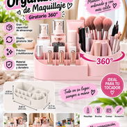 Organizador de maquillaje (Giratorio) en 6000cup Colores disponibles 🩷Rosa 🏷️Beich - Img 57631055