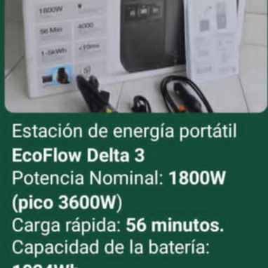 Estaciones de energía bluetti, ecoflow, inversores, lámpara led recargable+panel, cable adaptador solar y kit para panel - Img 121566596
